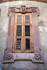 old wood window shutters