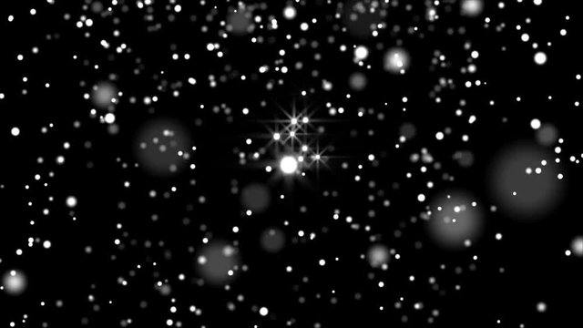 Realistic snowfall with fast speed  isolated on the black background 