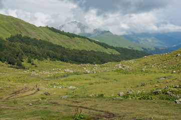 Fototapeta na wymiar mountains of Abkhazia