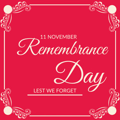 Remembrance Day.