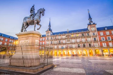 Deurstickers Plaza Mayor van Madrid © LucVi