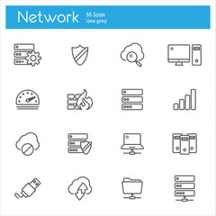 Network line icons