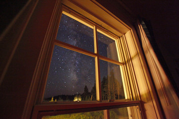 stars thru window