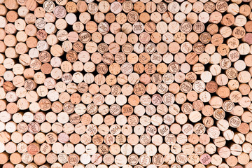 stacking wine cork background with vintage years