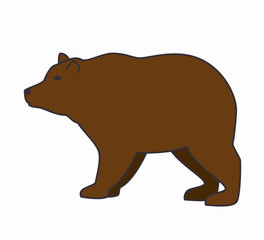 bear wild animal isolated icon vector illustration design