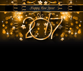 2017 Happy New Year Background for your Seasonal Flyers