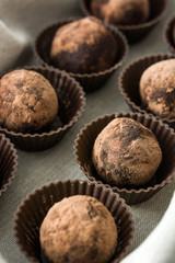 Homemade chocolate truffles


