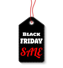 Black friday sale label on white background vector