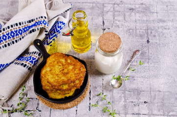 Traditional potato pancakes