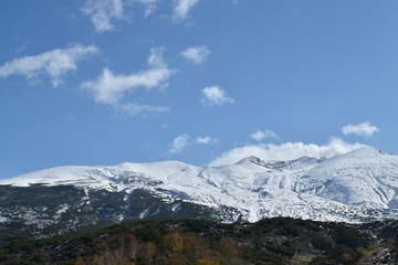 望岳台と雪化粧
