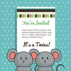 baby shower invitation card vector illustration design