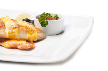 dish of fried meat baked in pastry