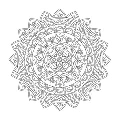 Floral mandala, vector illustration