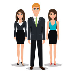 Fototapeta premium elegant businesspeople isolated icon design, vector illustration eps10