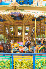 Pretty carousel adventure amusement park