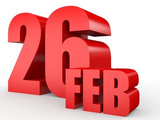 February 26. Text on white background.