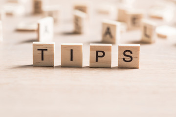 Tips word concept