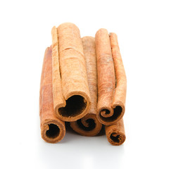 cinnamon stick. spice isolated on white background closeup