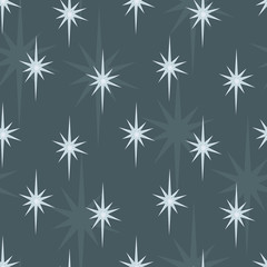 Star summer night, Seamless background with a set of abstract stars