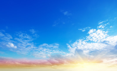 Fototapeta premium Sky and clouds beautiful summer