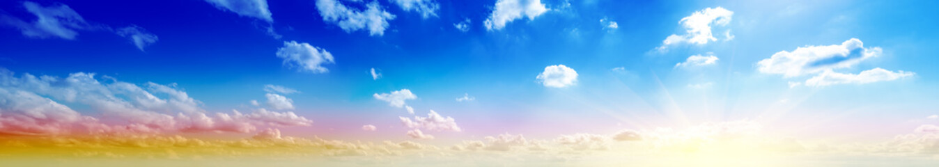 Sky panorama sunrise