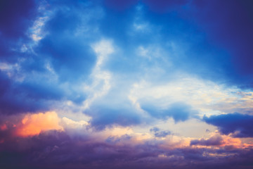 Naklejka na ściany i meble Cloudy sky weather panorama background