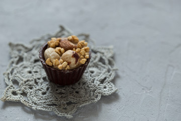 Belgian chocolate praline.