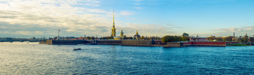 panoramic Peter and Paul Fortress,Peter and Paul Fortress across
