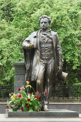 A monument to Russian poet and writer Alexander Pushkin