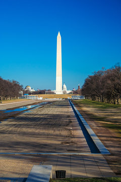 Washington Monument on the National Mall in Washington DC, USA