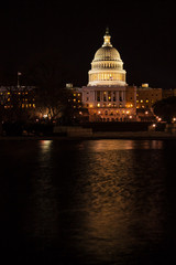 Fototapeta na wymiar Capitol Building at Night, Washington DC, USA