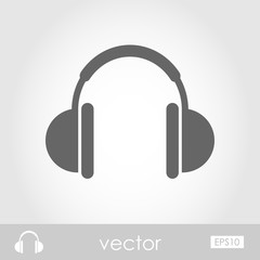 Fototapeta na wymiar Headphone icon vector. Musical sign