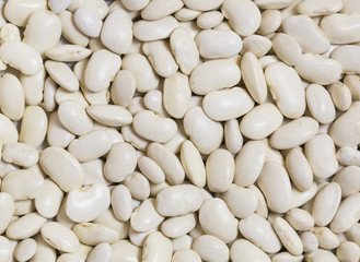 Background of raw beans close up shot