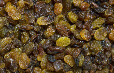 background dried raisin grapes closeup shot 