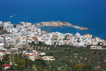 Fototapeta na wymiar Cityscape of Hersonissos, Greece