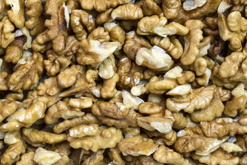 background walnuts close-up shot
