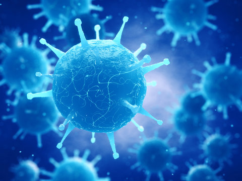 Viruses in infected organism , Viral disease outbreak ,  Germs