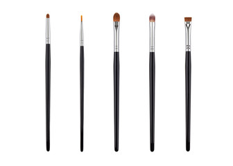Brow makeup brush set. Isolated. White background