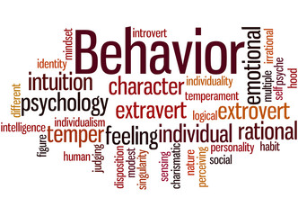 Behavior, word cloud concept 9