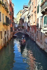 Obraz na płótnie Canvas romantic urban landscape of old Venice