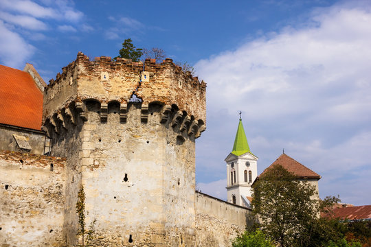 Aiud fortress walls in Transylvania Romania