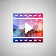 Abstract creative concept vector. For web and mobile content isolated on background, unusual template design, flat silhouette object and social media image, triangle art origami