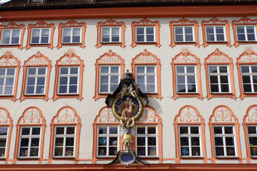 sanierte und restaurierte historische Altstadt Landshut