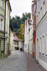 sanierte und restaurierte historische Altstadt Landshut