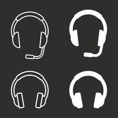Headphone - vector icon.