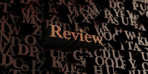 Review - Wooden 3D rendered letters/message.  Can be used for an online banner ad or a print postcard.