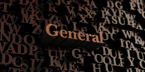 General - Wooden 3D rendered letters/message.  Can be used for an online banner ad or a print postcard.