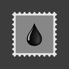 Isolated mail stamp icon with  an oil drop icon
