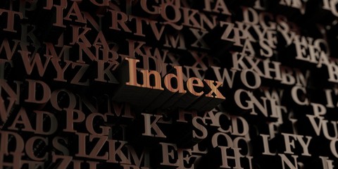 Index - Wooden 3D rendered letters/message.  Can be used for an online banner ad or a print postcard.