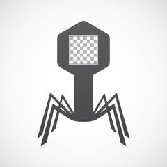 Isolated virus icon with  a chess board